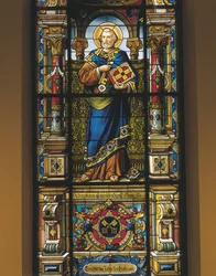 Stained glass window of St. Peter