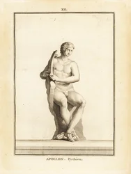 Statue of Pythian Apollo with lyre