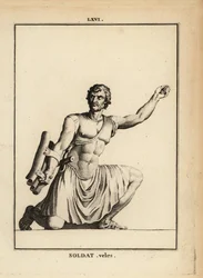 Statue of a Roman Soldier, Velites or Light Infantry