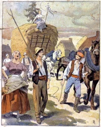 The Last Wheat Car in the Beauce, c.1910