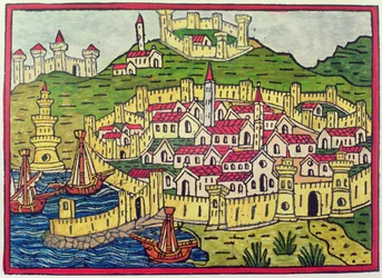 The port and city of Naples in 1482 (Cosmographia Universalis)