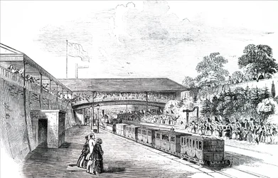 The royal train leaving Cheltenham