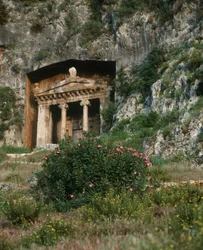 Turkey, Lycia, Fethiye (Telmessos), Tomb of Amyntas, 4th century BC