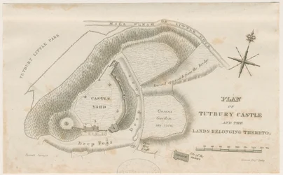 Tutbury Castle: Plan: Engraving (c.1832)