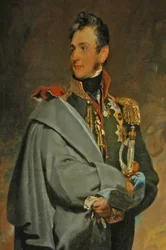 Ukraine, Yalta, Alupka Palace (1828), picture of Mikhail Vorontsov, governor and builder of the palace