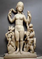 Venus with putti, a triton and a dolphin