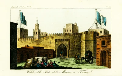 View of the Beb-kar, Gate to the Marina in Tunis, Tunisia