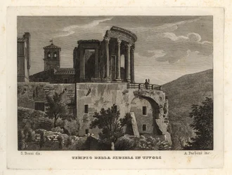 View of the Temple of Sybil at Tivoli