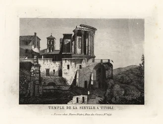 View of the Temple of the Sybil or the Temple of Vesta at Tivoli