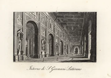 View of the Interior of the Archbasilica of St. John Lateran, Rome