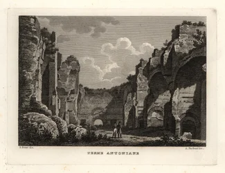 View of the ruins of the Baths of Caracalla, Rome