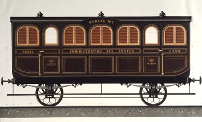 Postal Wagon, c.1850 (engraving)
