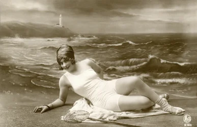 Woman in Swimsuit, c. early 1900s