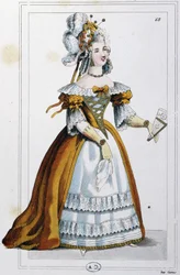 Woman Wearing a Dress as Mme du Barry Wore