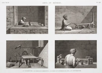 Wool and Worsted Weaving, Egypt, circa 1798