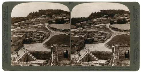 Ancient royal city of Samaria, where Philip preached Christ, looking west, Palestine