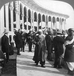 Gathering at the Great Durbar Amphitheatre, Delhi, India