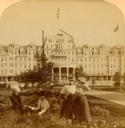 In the Beautiful Grounds of the Frontenac Hotel, Round Island, Thousand Islands