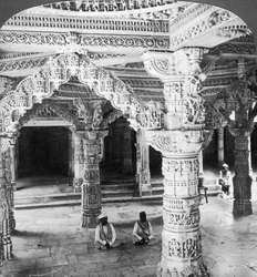 Interior of the Temple of Vimala Sah, Mount Abu, India, 1903