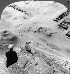 Looking Down the Southwest Corner of the Great Pyramid, Egypt, 1905
