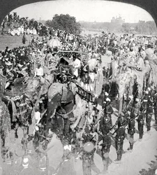 Princes in the Grand State Entry, Durbar, Delhi, India