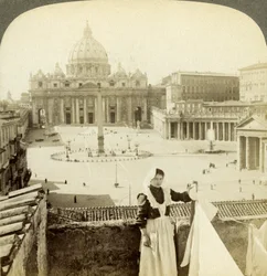 St Peters Square and Basilica and the Vatican, Rome, Italy