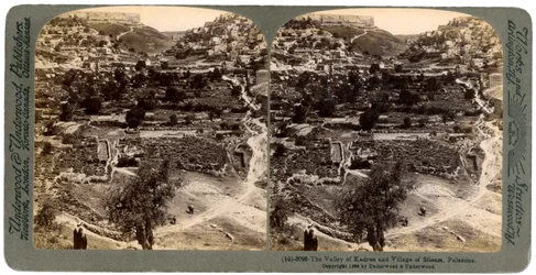 The Valley of Kedron and the Village of Siloam, Outside the Wall of Jerusalem, Palestine