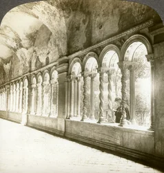 Twisted Columns in the Cloister, Basilica of St Paul Outside the Walls, Rome, Italy