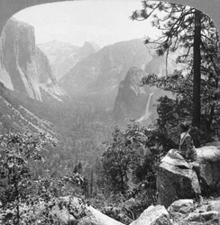 View from Inspiration Point through Yosemite Valley, California, USA