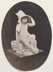 Statue of a Youth in Large Hat from a John R. Johnston album, before 1857