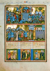 5 illuminations with text on one page