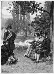 A Sunday at the Wends - engraving 1897 - Wends