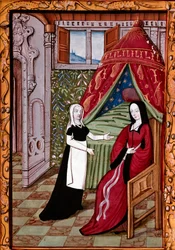A Young Woman Probably Louise Laval in Her Bedroom with Her Miniature Servant