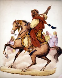 Abd El Kader (Abd El-Kader) (1807 - 1883), Arab emir of Algeria (19th century lithography)