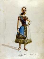 Abigaille costume in the opera by Giuseppe Verdi, 