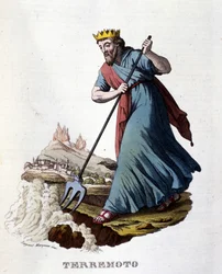 According to Greek mythology, earthquakes are caused by Neptune who shakes the earth with his trident