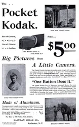 Advertising for the Kodak pocket camera. (Pocket Kodak) 1895. Private Collection