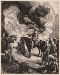 African Troops Asphyxiating Algerians in a Cave