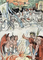 After Prohibition of Religious Public Events, Processions and Pilgrimages Restart in France, Illustration from 