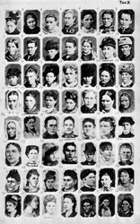 Album of photographs gathered by Cesare Lombroso (1835-1909), Italian criminologist: the photographs correspond to different types of criminals. “The Criminal Man”