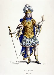 Alcide in Alceste (or The Triumph of Alcide) opera by Jean Baptiste Lully (Giovanni Battista Lulli) (1632-1687) in 1674