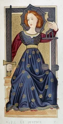 Allegory of Justice After a Miniature - 19th century
