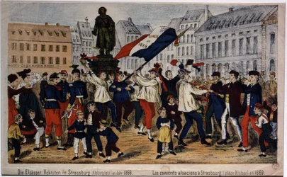 Alsatian conscripts, Place Kleber in Strasbourg