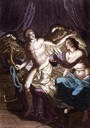 Amour et Psyche. Engraving in 