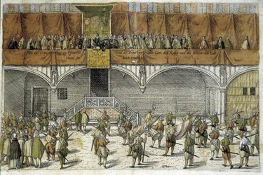 Archduke Matthias and Prince of Orange take the oath to protect the freedom of the Netherlands