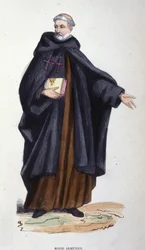 Armenian monk (engraving from an album on religious orders, Paris)