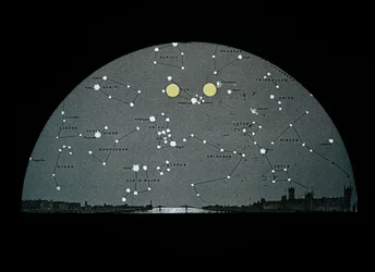 Astronomical Glass Slide of Diagram of Moon