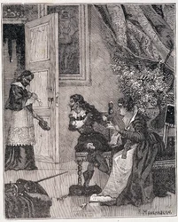 At the time when Marie de Medicis was pleading her cause, the cardinal entered (Journee des dupes), an illustration in 