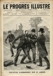 Attack on Mr Fernand Labori (1860-1917), a Lawyer in the Defence of Alfred Dreyfus (1859-1935), Struck with a Bullet in the Back in Rennes as He was on His Way to the Place Where the Case was Judged. Cover of 