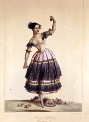Austrian dancer Fanny Elssler (1810-1884) in the ballet The lame devil. 02/06/1836 19th century print